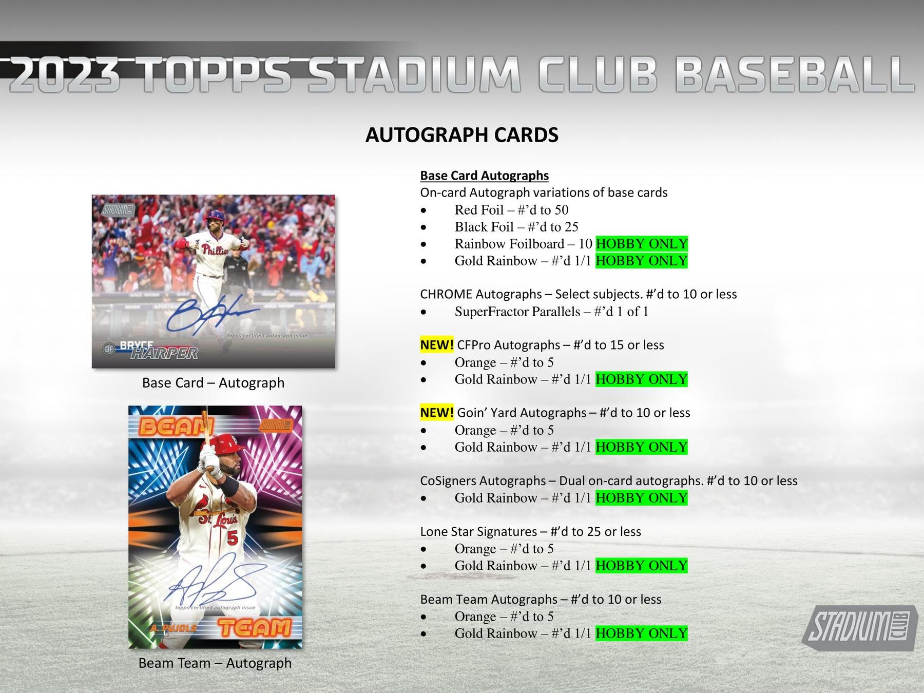 2023 Topps Stadium Club Baseball Hobby Box - Columbia Hobby - Sports Card Boxes - Toploaders - Card Savers