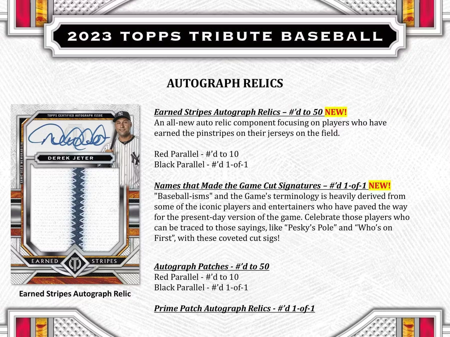 2023 Topps Tribute Baseball Hobby Box - Columbia Hobby - Sports Card Boxes - Toploaders - Card Savers