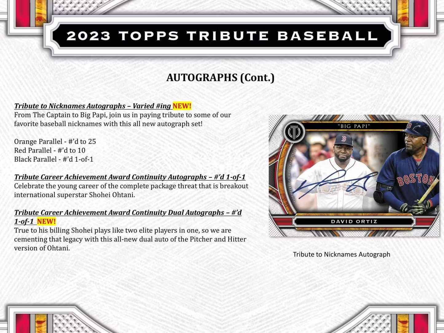 2023 Topps Tribute Baseball Hobby Box - Columbia Hobby - Sports Card Boxes - Toploaders - Card Savers