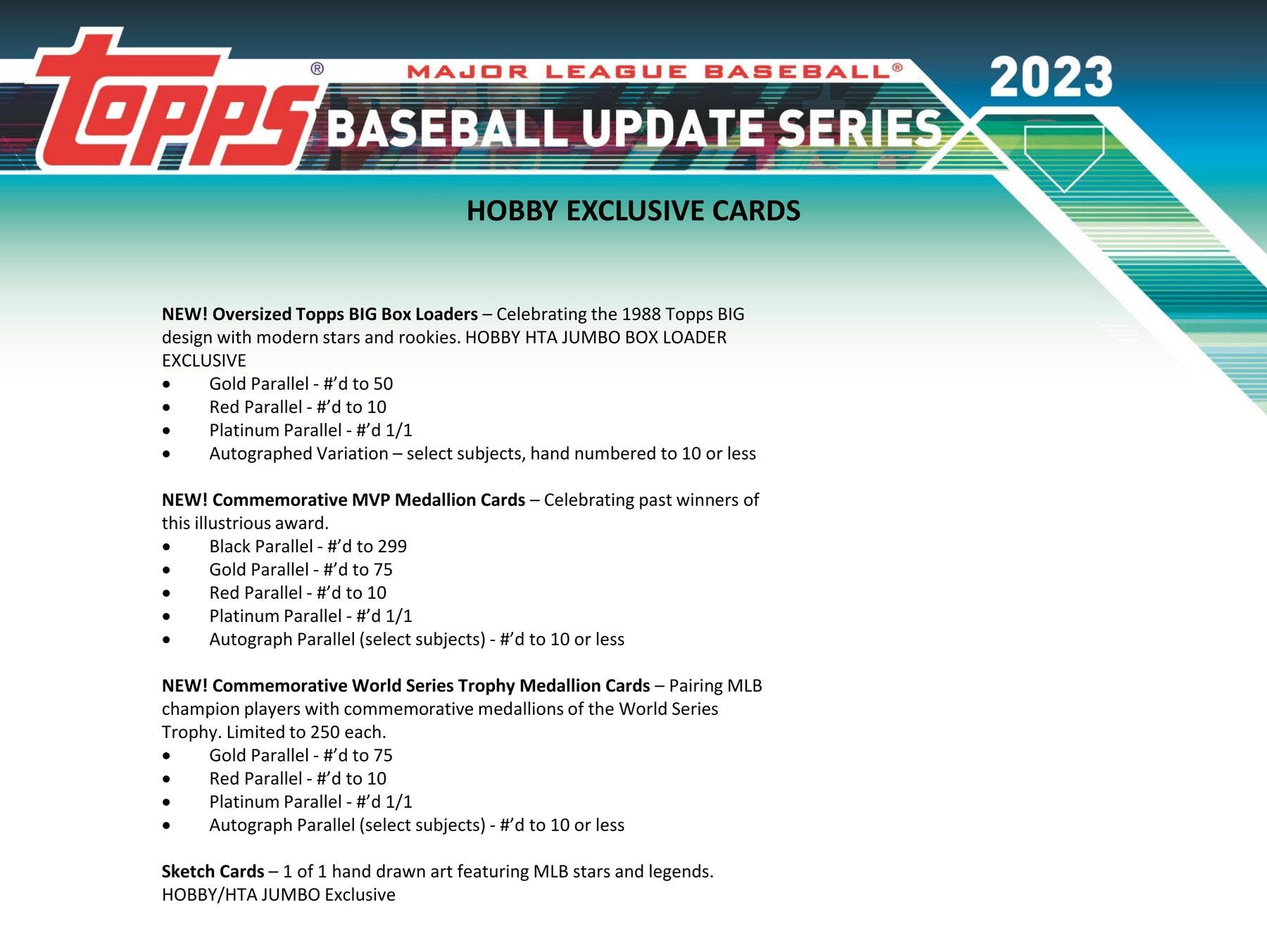 2023 Topps Update Series Baseball Hobby Box - Columbia Hobby - Sports Card Boxes - Toploaders - Card Savers