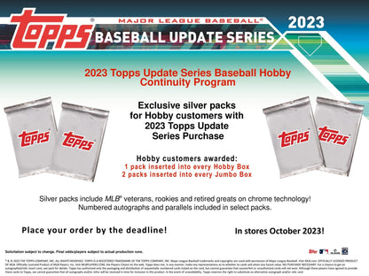 2023 Topps Update Series Baseball Hobby Box - Columbia Hobby - Sports Card Boxes - Toploaders - Card Savers