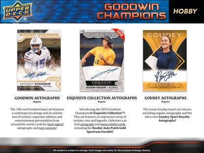 2023 Upper Deck Goodwin Champions CDD Exclusive Hobby Box - Columbia Hobby - Sports Card Boxes - Toploaders - Card Savers