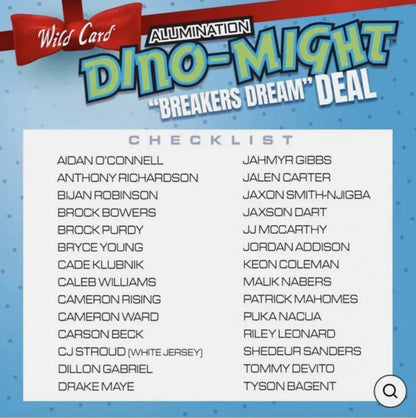 2023 Wild Card Alumination Dino - Might Football Hobby Box - Columbia Hobby - Sports Card Boxes - Toploaders - Card Savers