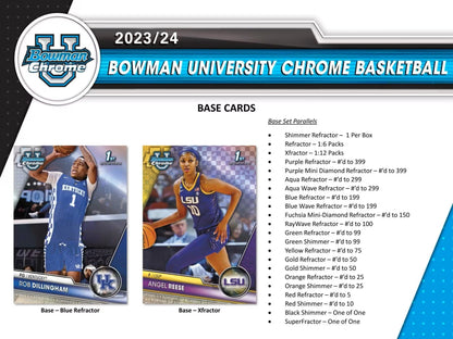 2023/24 Bowman University Chrome Basketball Breakers Delight Box - Columbia Hobby - Sports Card Boxes - Toploaders - Card Savers