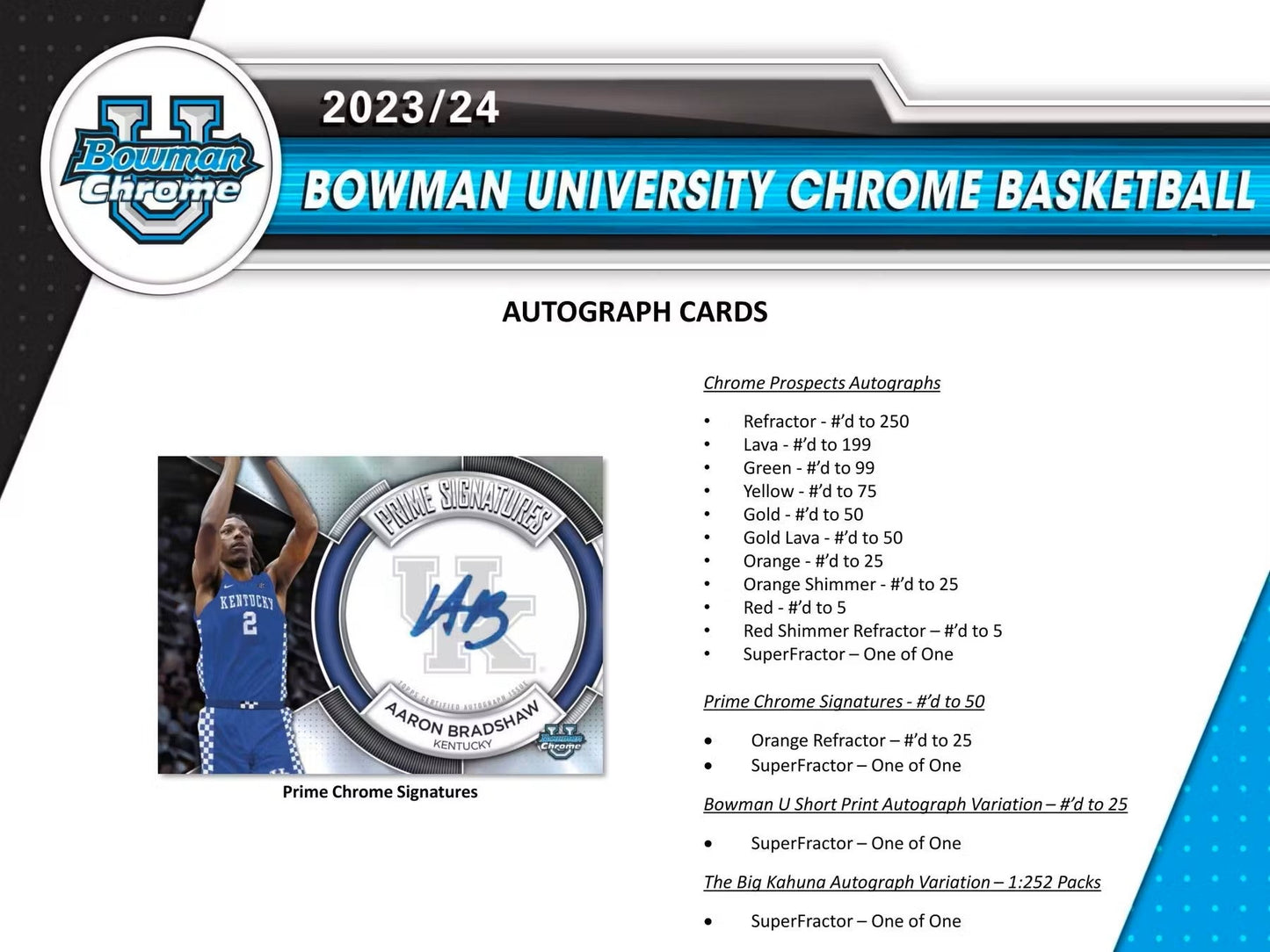 2023/24 Bowman University Chrome Basketball Breakers Delight Box - Columbia Hobby - Sports Card Boxes - Toploaders - Card Savers