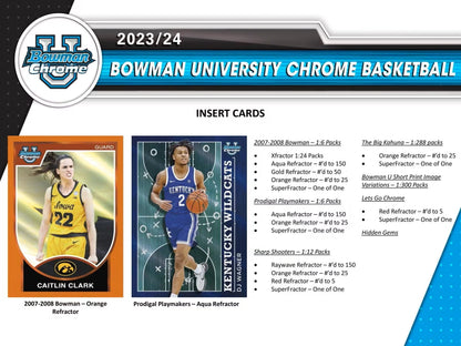 2023/24 Bowman University Chrome Basketball Breakers Delight Box - Columbia Hobby - Sports Card Boxes - Toploaders - Card Savers
