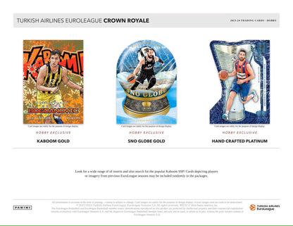 2023/24 Panini Crown Royale Turkish Airlines EuroLeague Basketball Hobby - Columbia Hobby - Sports Card Boxes - Toploaders - Card Savers