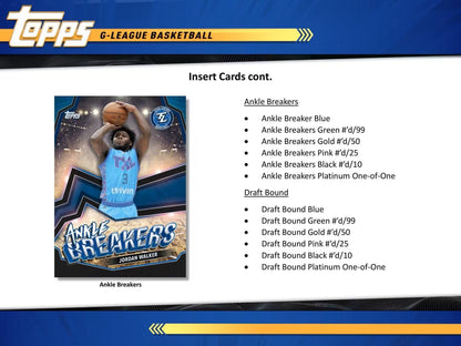 2023/24 Topps G - League Basketball Hobby Box - Columbia Hobby - Sports Card Boxes - Toploaders - Card Savers