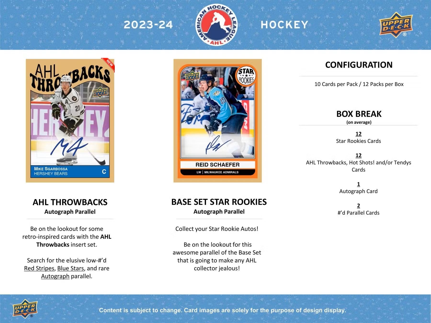 2023/24 Upper Deck AHL Hockey Hobby Box - Columbia Hobby - Sports Card Boxes - Toploaders - Card Savers