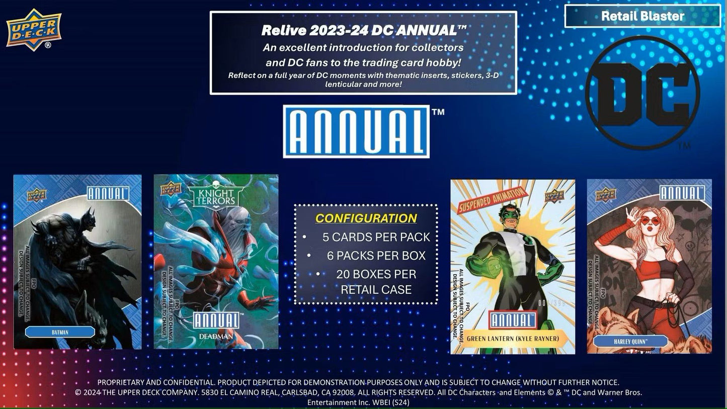 2023/24 Upper Deck DC Annual 6 - Pack Blaster Box - Columbia Sports Cards