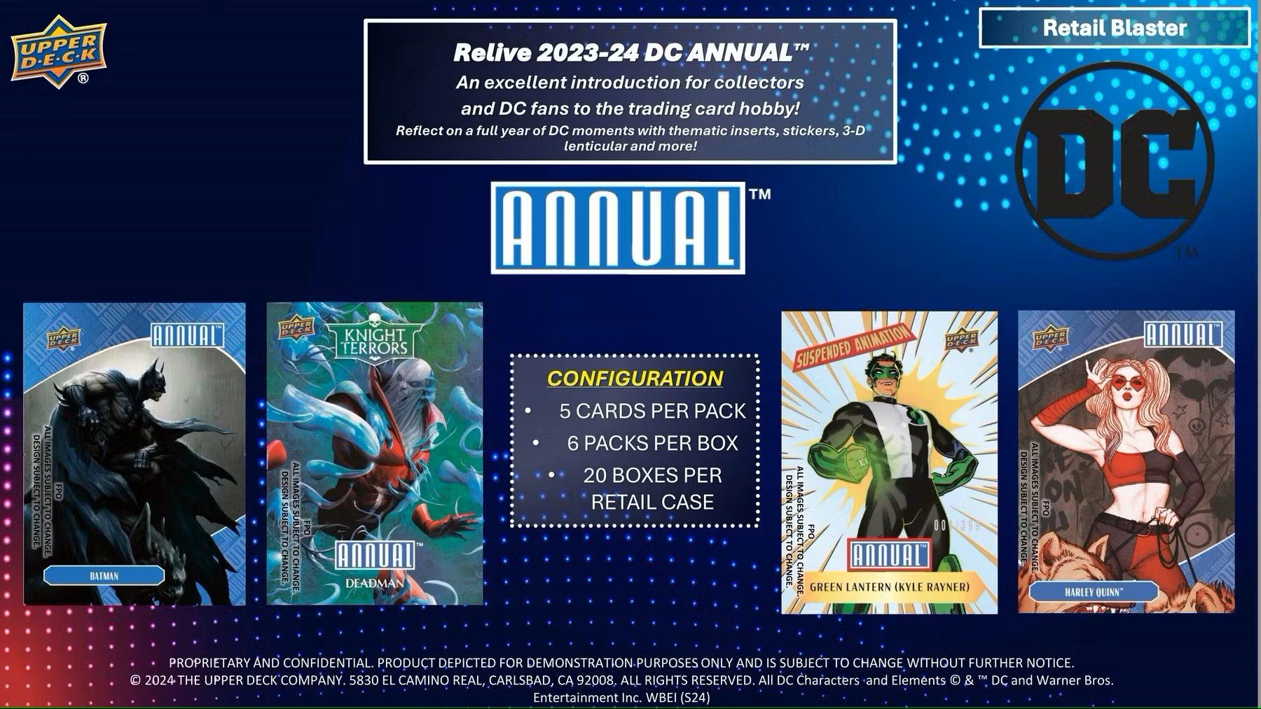 2023/24 Upper Deck DC Annual 6 - Pack Blaster Box - Columbia Sports Cards