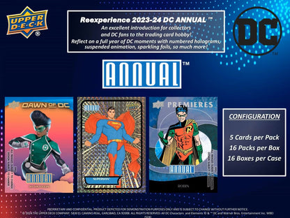 2023/24 Upper Deck DC Annual Hobby Box | Columbia Sports Cards - Columbia Hobby - Sports Card Boxes - Toploaders - Card Savers
