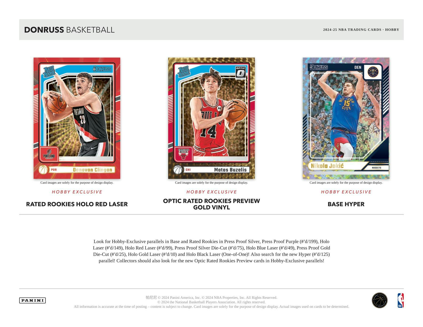 2024 - 25 Panini Donruss Basketball Hobby Box - Columbia Hobby - Sports Card Boxes - Toploaders - Card Savers