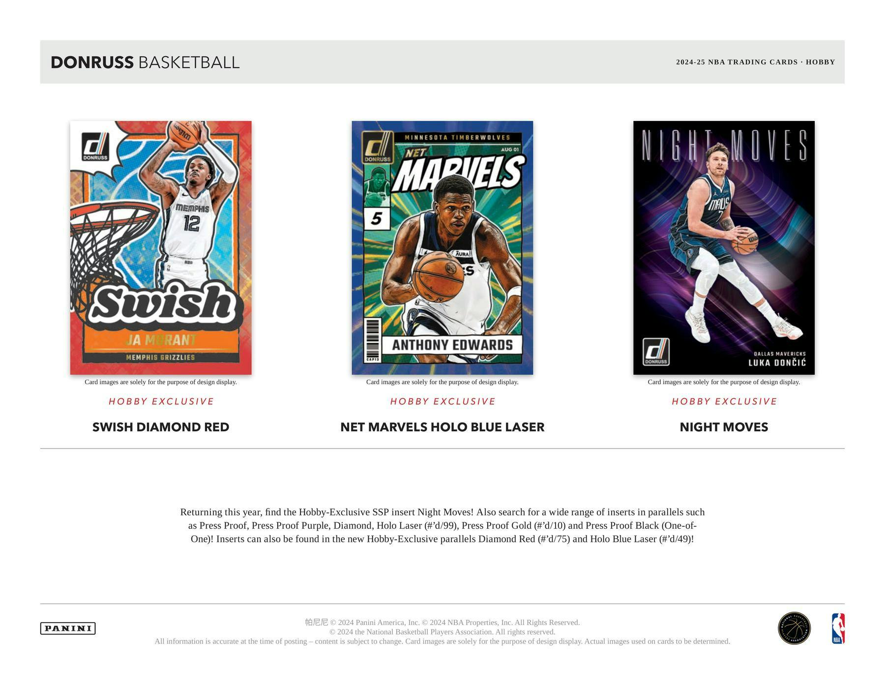 2024 - 25 Panini Donruss Basketball Hobby Box - Columbia Hobby - Sports Card Boxes - Toploaders - Card Savers