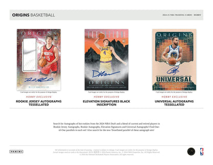 2024 - 25 Panini Origins Basketball Hobby Box - Columbia Hobby - Sports Card Boxes - Toploaders - Card Savers