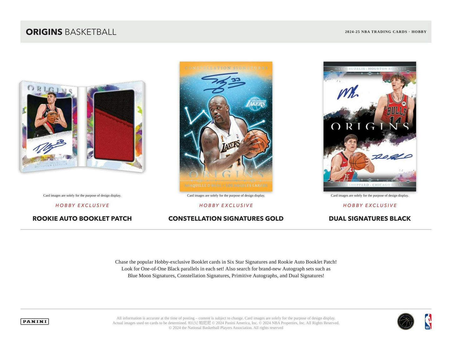 2024 - 25 Panini Origins Basketball Hobby Box - Columbia Hobby - Sports Card Boxes - Toploaders - Card Savers