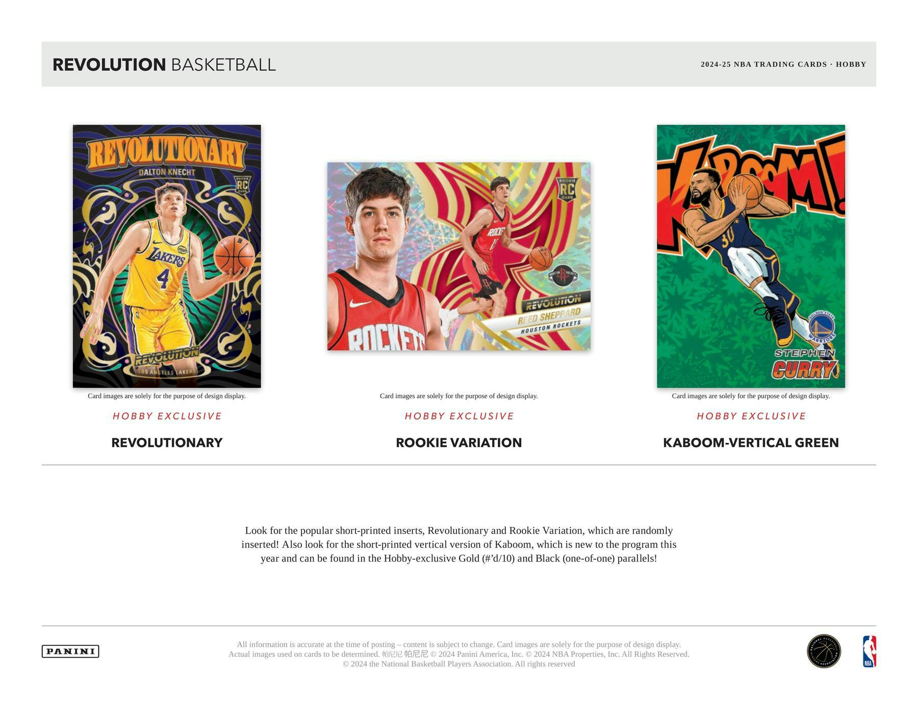 2024 - 25 Panini Revolution Basketball Hobby Box - Columbia Hobby - Sports Card Boxes - Toploaders - Card Savers