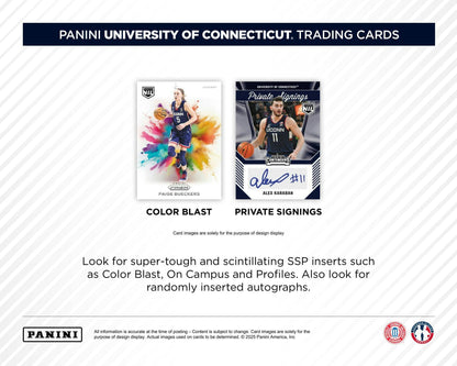 2024 - 25 Panini UConn Collegiate Basketball 6 - Pack Blaster Box - Columbia Hobby - Sports Card Boxes - Toploaders - Card Savers