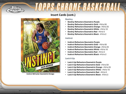2024 - 25 Topps Chrome Basketball Breaker Delight Box - Columbia Hobby - Sports Card Boxes - Toploaders - Card Savers