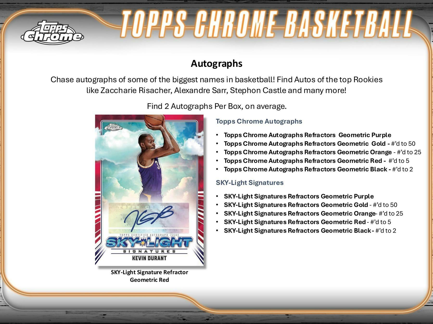 2024 - 25 Topps Chrome Basketball Breaker Delight Box - Columbia Hobby - Sports Card Boxes - Toploaders - Card Savers