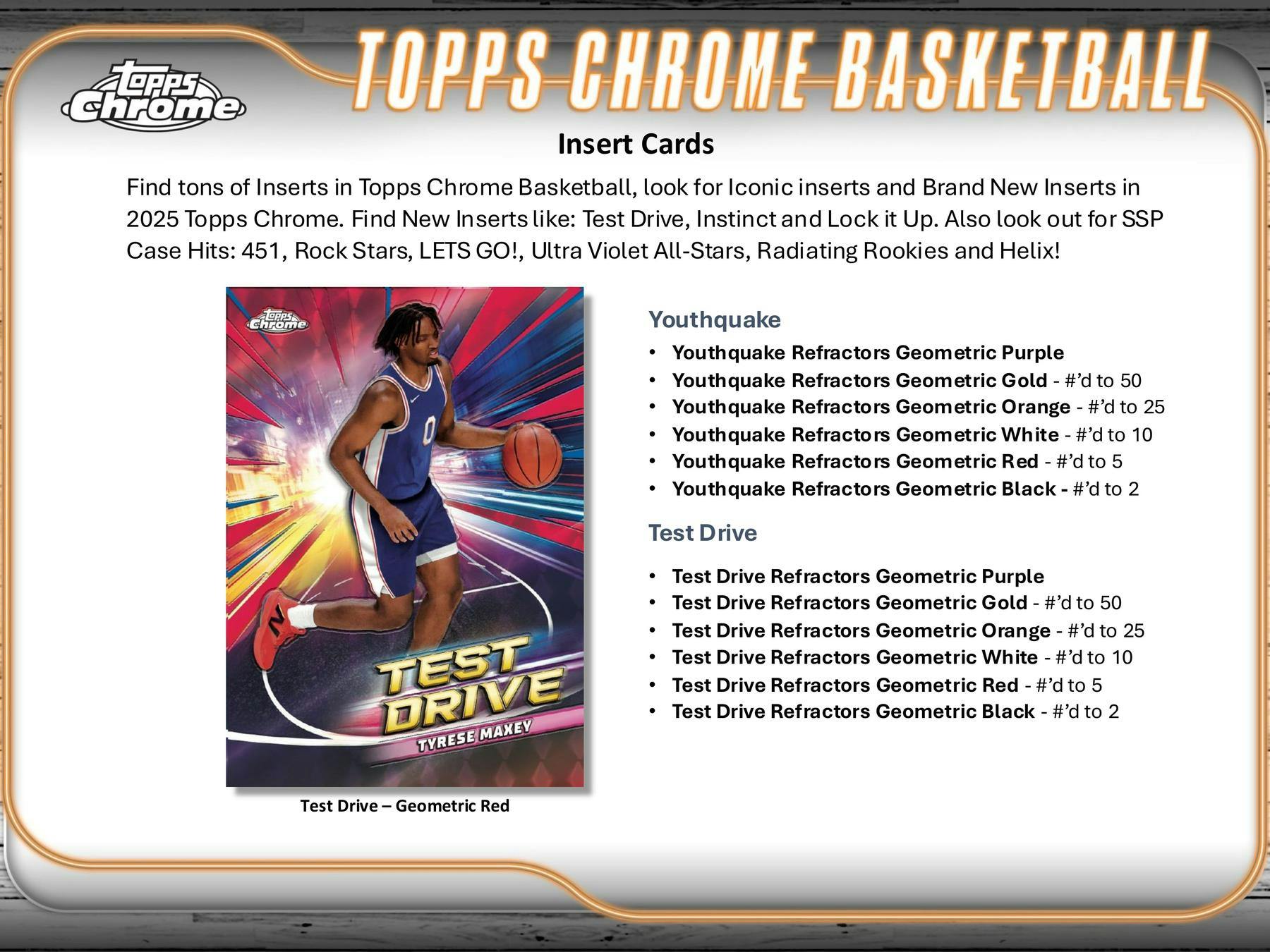 2024 - 25 Topps Chrome Basketball Breaker Delight Box - Columbia Hobby - Sports Card Boxes - Toploaders - Card Savers
