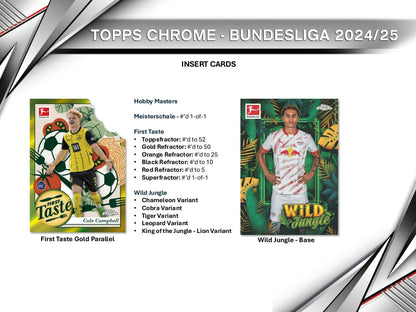 2024 - 25 Topps Chrome Bundesliga Hobby Box | Columbia Sports Cards &amp; More - Columbia Hobby - Sports Card Boxes - Toploaders - Card Savers