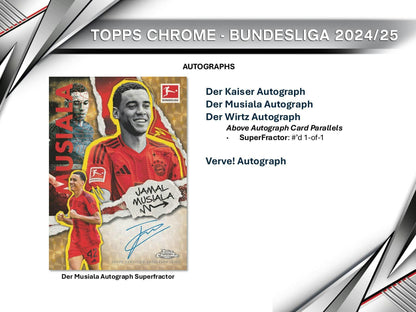 2024 - 25 Topps Chrome Bundesliga Hobby Box | Columbia Sports Cards &amp; More - Columbia Hobby - Sports Card Boxes - Toploaders - Card Savers