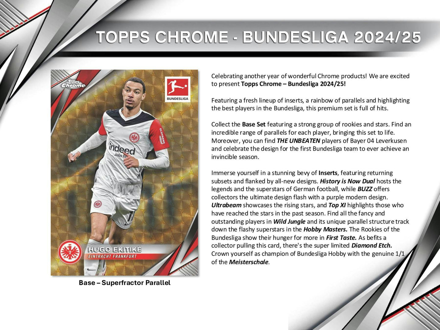2024 - 25 Topps Chrome Bundesliga Hobby Box | Columbia Sports Cards &amp; More - Columbia Hobby - Sports Card Boxes - Toploaders - Card Savers