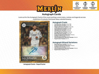 2024 - 25 Topps Chrome Merlin UEFA Club Competitions Hobby Box | Columbia Sports Cards - Columbia Hobby - Sports Card Boxes - Toploaders - Card Savers