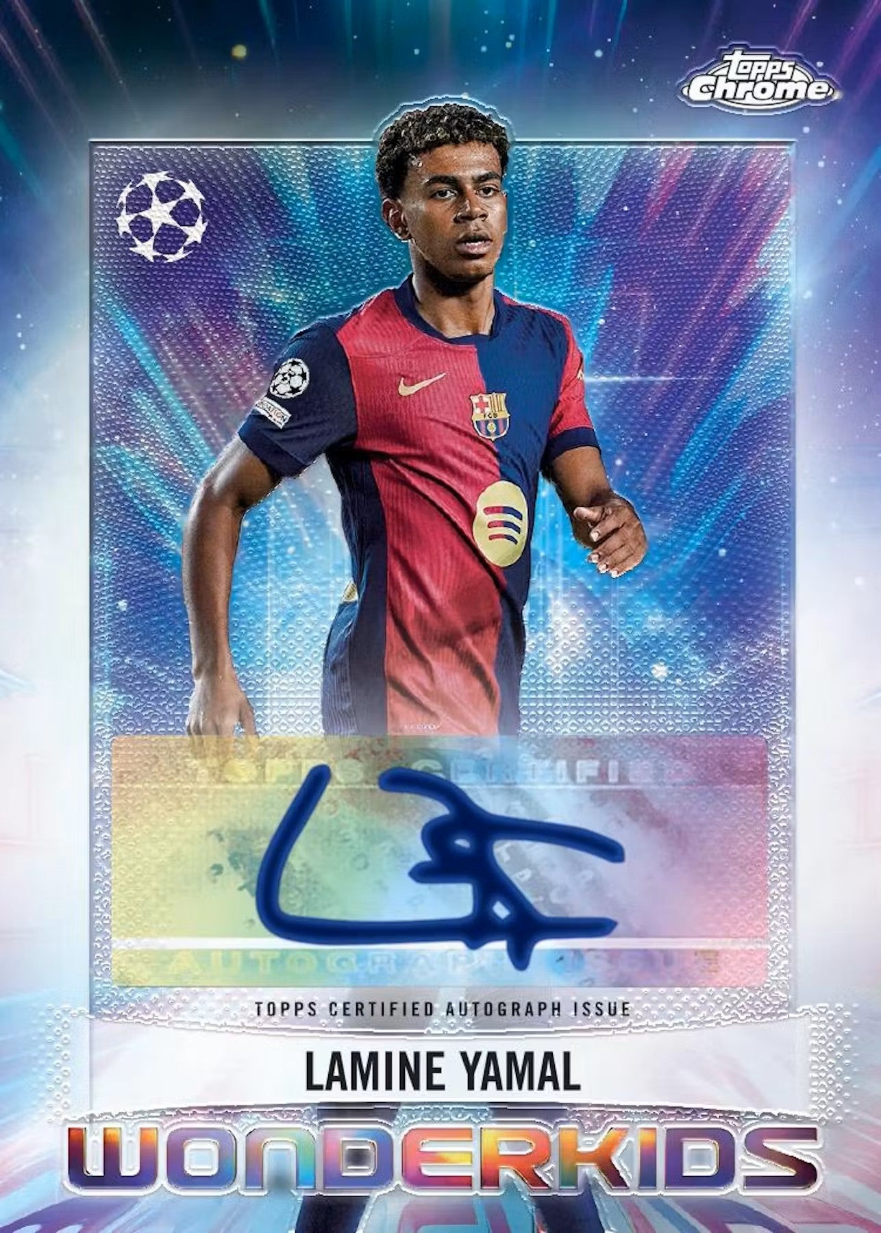 2024 - 25 Topps Chrome UEFA Club Competitions Soccer 7 - Pack Blaster - Columbia Hobby - Sports Card Boxes - Toploaders - Card Savers