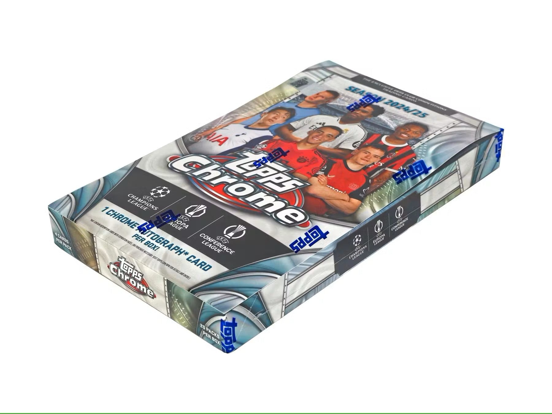 2024 - 25 Topps Chrome UEFA Club Competitions Soccer Hobby Box - Columbia Hobby - Sports Card Boxes - Toploaders - Card Savers
