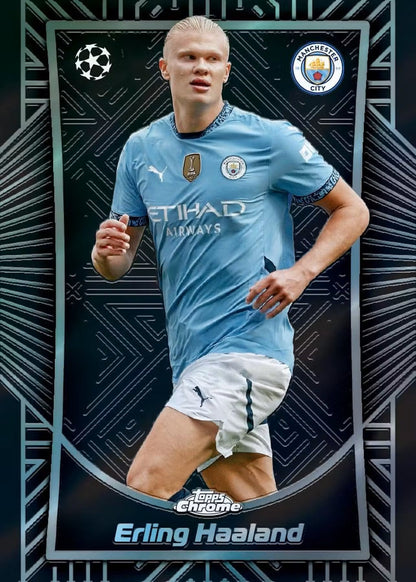 2024 - 25 Topps Chrome UEFA Club Competitions Soccer Hobby Box - Columbia Hobby - Sports Card Boxes - Toploaders - Card Savers