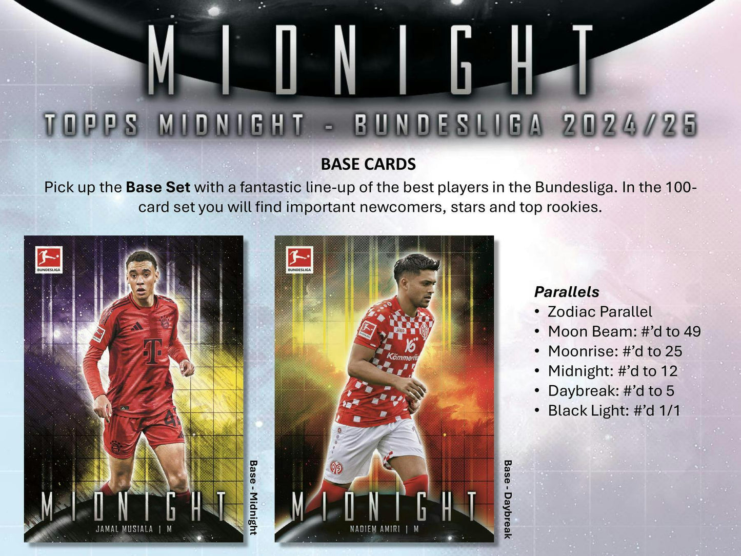 2024 - 25 Topps Midnight Bundesliga Soccer Hobby Box - Columbia Hobby - Sports Card Boxes - Toploaders - Card Savers