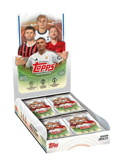 2024 - 25 Topps UEFA Club Competitions Soccer Hobby Box - Columbia Hobby - Sports Card Boxes - Toploaders - Card Savers