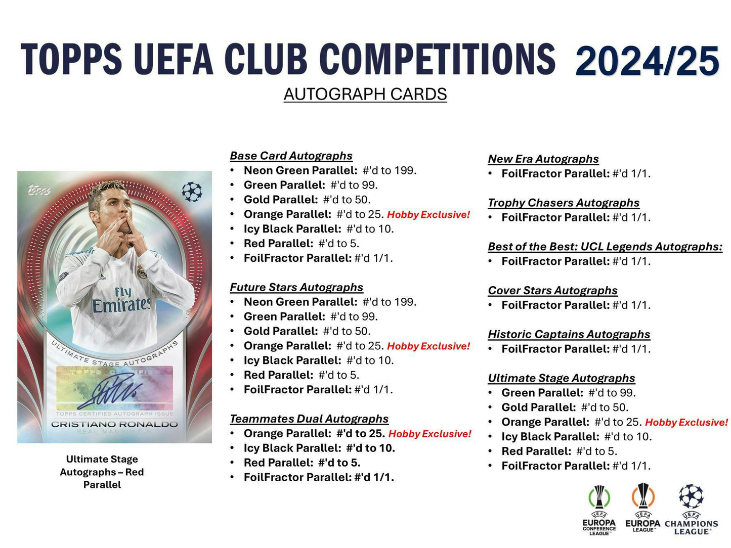 2024 - 25 Topps UEFA Club Competitions Soccer Hobby Box - Columbia Hobby - Sports Card Boxes - Toploaders - Card Savers