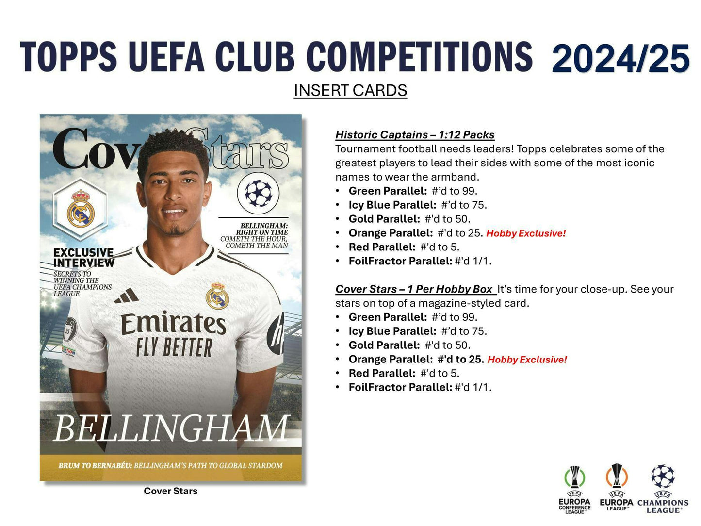 2024 - 25 Topps UEFA Club Competitions Soccer Hobby Box - Columbia Hobby - Sports Card Boxes - Toploaders - Card Savers