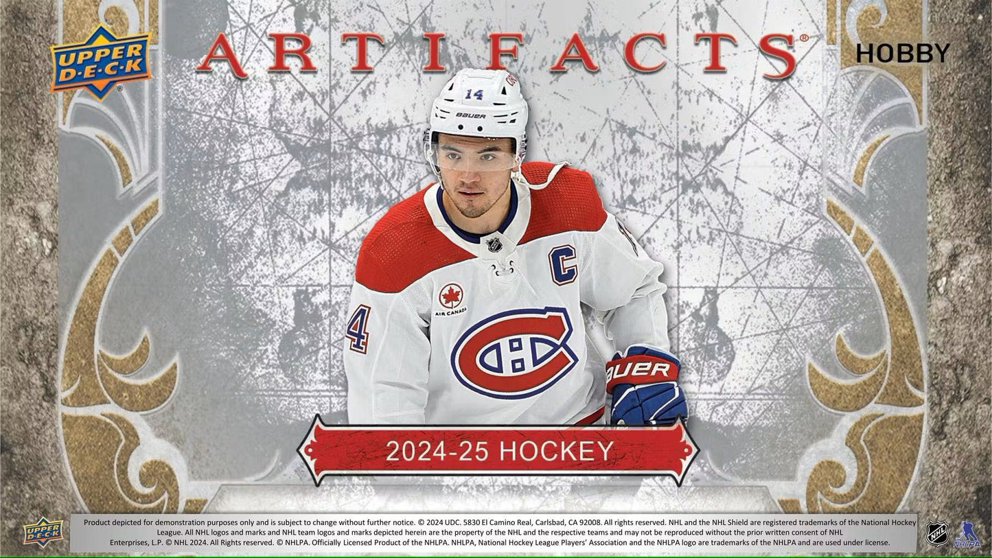 2024 - 25 Upper Deck Artifacts Hockey Hobby Box - Columbia Hobby - Sports Card Boxes - Toploaders - Card Savers