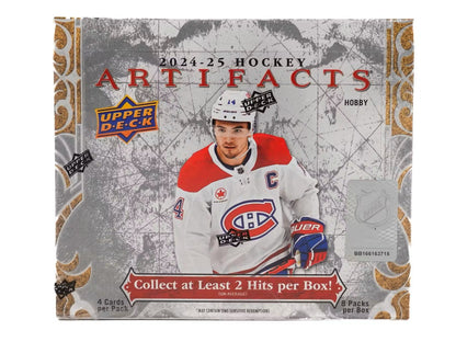 2024 - 25 Upper Deck Artifacts Hockey Hobby Box - Columbia Hobby - Sports Card Boxes - Toploaders - Card Savers