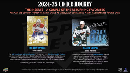 2024 - 25 Upper Deck Ice Hockey Hobby Box - Columbia Hobby - Sports Card Boxes - Toploaders - Card Savers