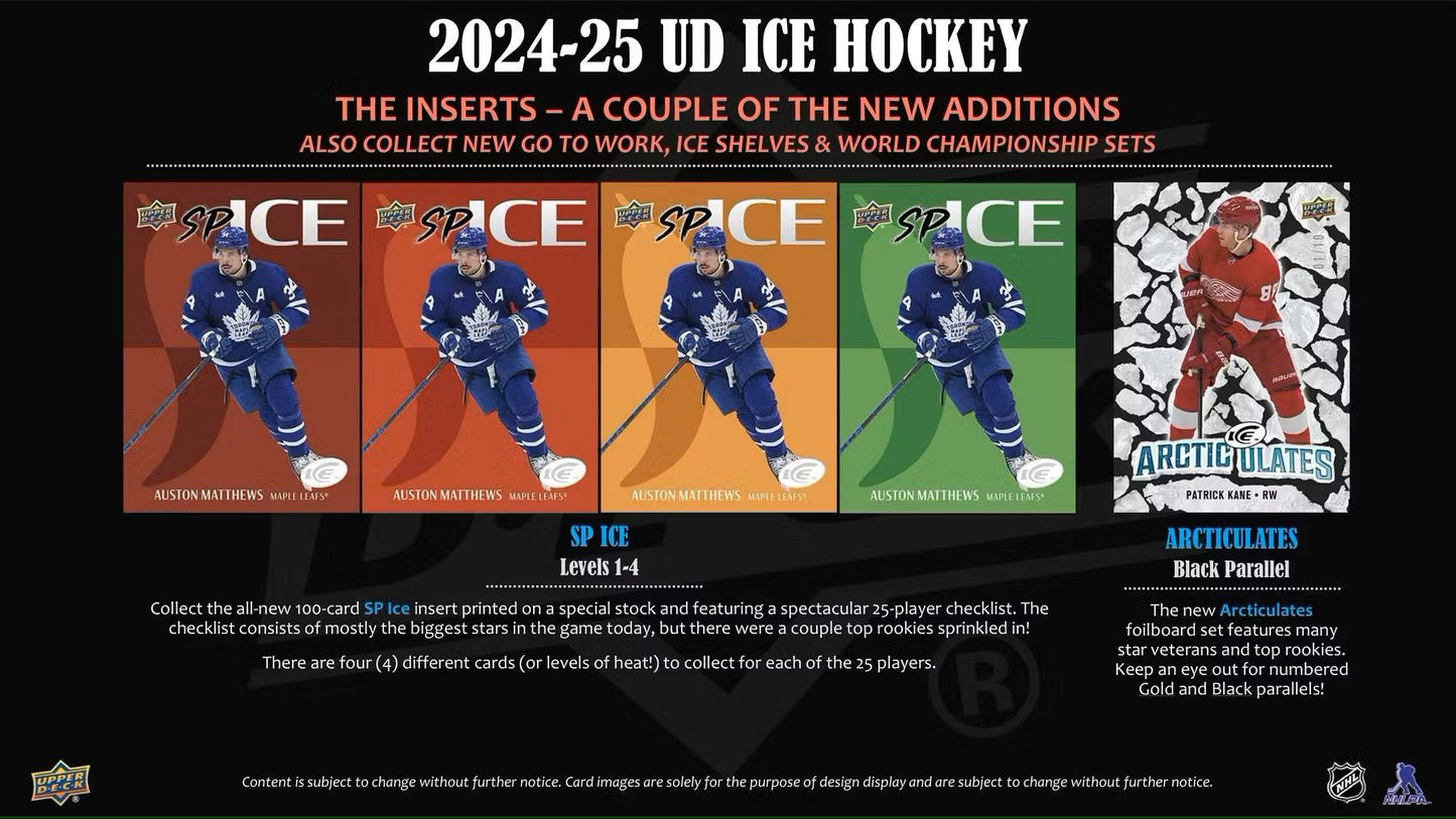 2024 - 25 Upper Deck Ice Hockey Hobby Box - Columbia Hobby - Sports Card Boxes - Toploaders - Card Savers