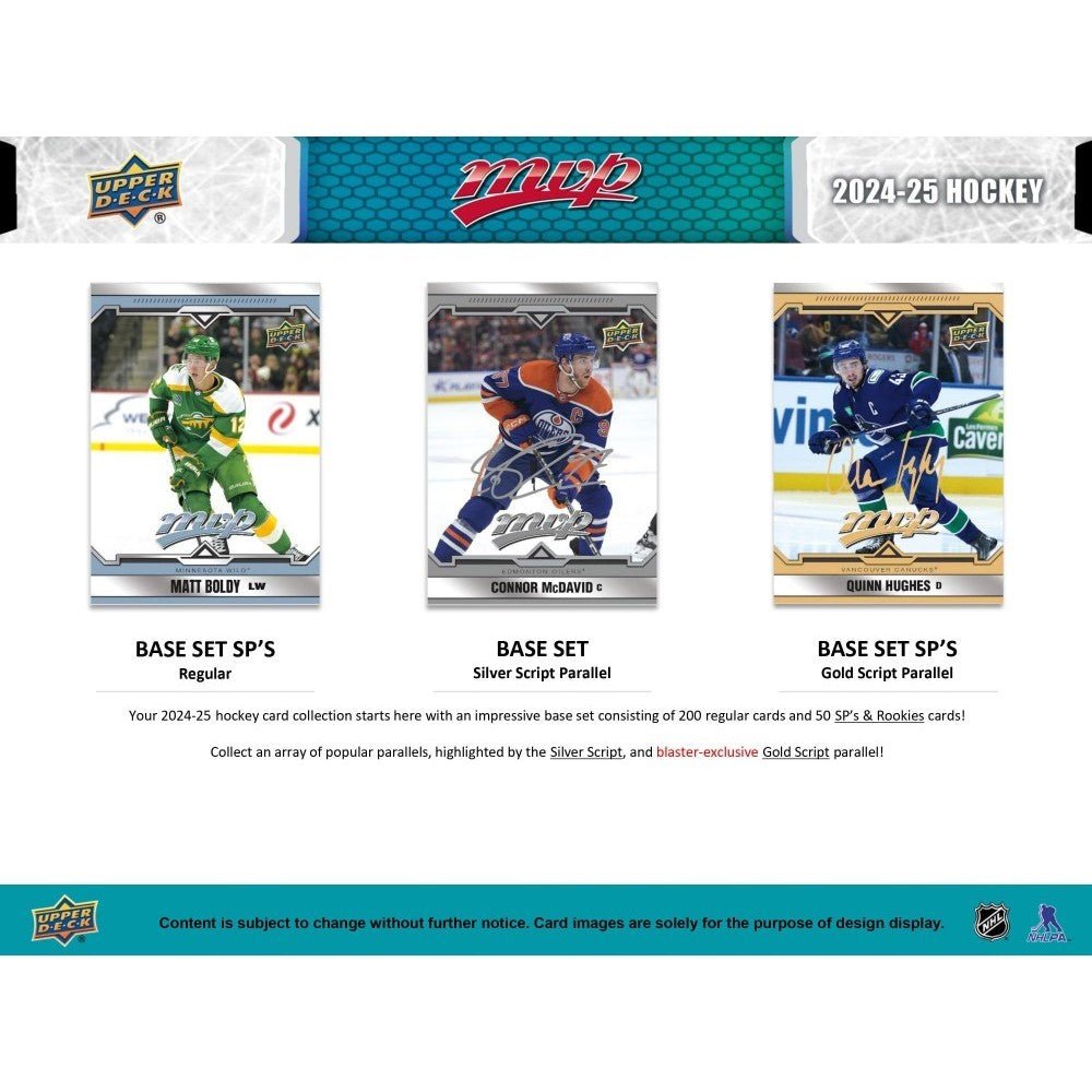 2024 - 25 Upper Deck MVP Hockey Retail Box - Columbia Hobby - Sports Card Boxes - Toploaders - Card Savers