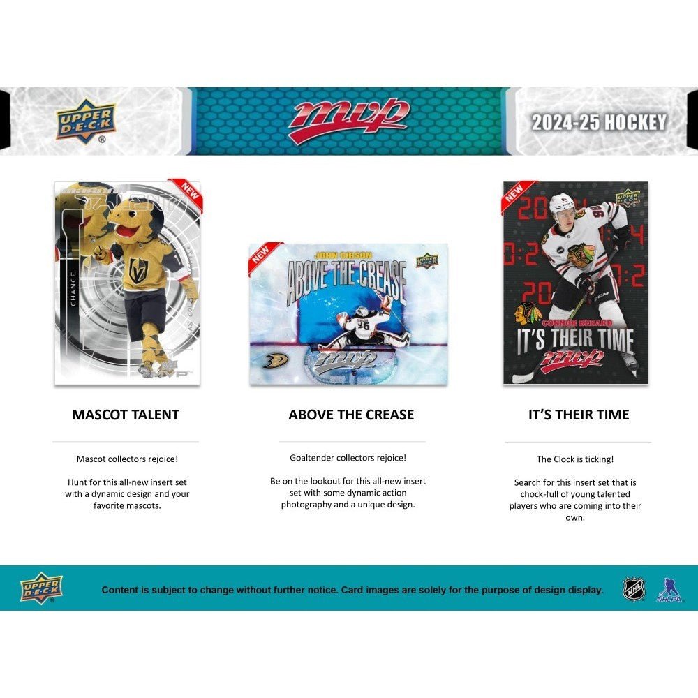2024 - 25 Upper Deck MVP Hockey Retail Box - Columbia Hobby - Sports Card Boxes - Toploaders - Card Savers