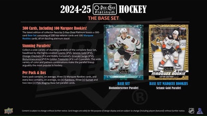 2024 - 25 Upper Deck O - Pee - Chee Platinum Hockey Hobby Box - Columbia Hobby - Sports Card Boxes - Toploaders - Card Savers