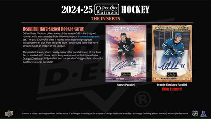 2024 - 25 Upper Deck O - Pee - Chee Platinum Hockey Hobby Box - Columbia Hobby - Sports Card Boxes - Toploaders - Card Savers