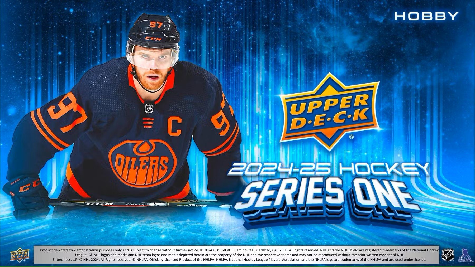 2024 - 25 Upper Deck Series 1 Hockey Hobby Box - Columbia Hobby - Sports Card Boxes - Toploaders - Card Savers