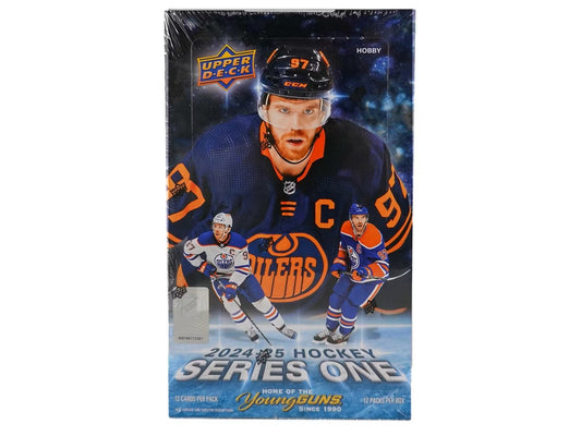 2024 - 25 Upper Deck Series 1 Hockey Hobby Box - Columbia Hobby - Sports Card Boxes - Toploaders - Card Savers