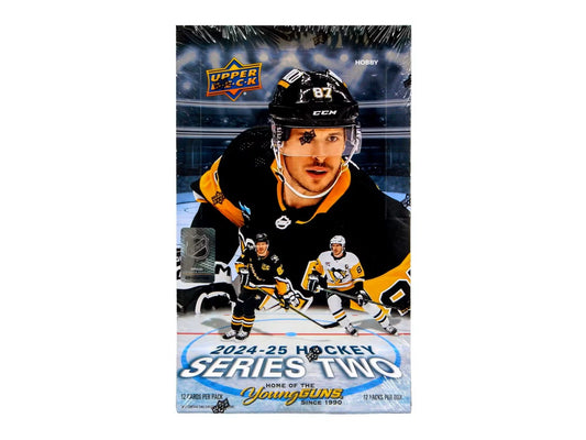 2024 - 25 Upper Deck Series 2 Hockey Hobby Box - Columbia Hobby - Sports Card Boxes - Toploaders - Card Savers