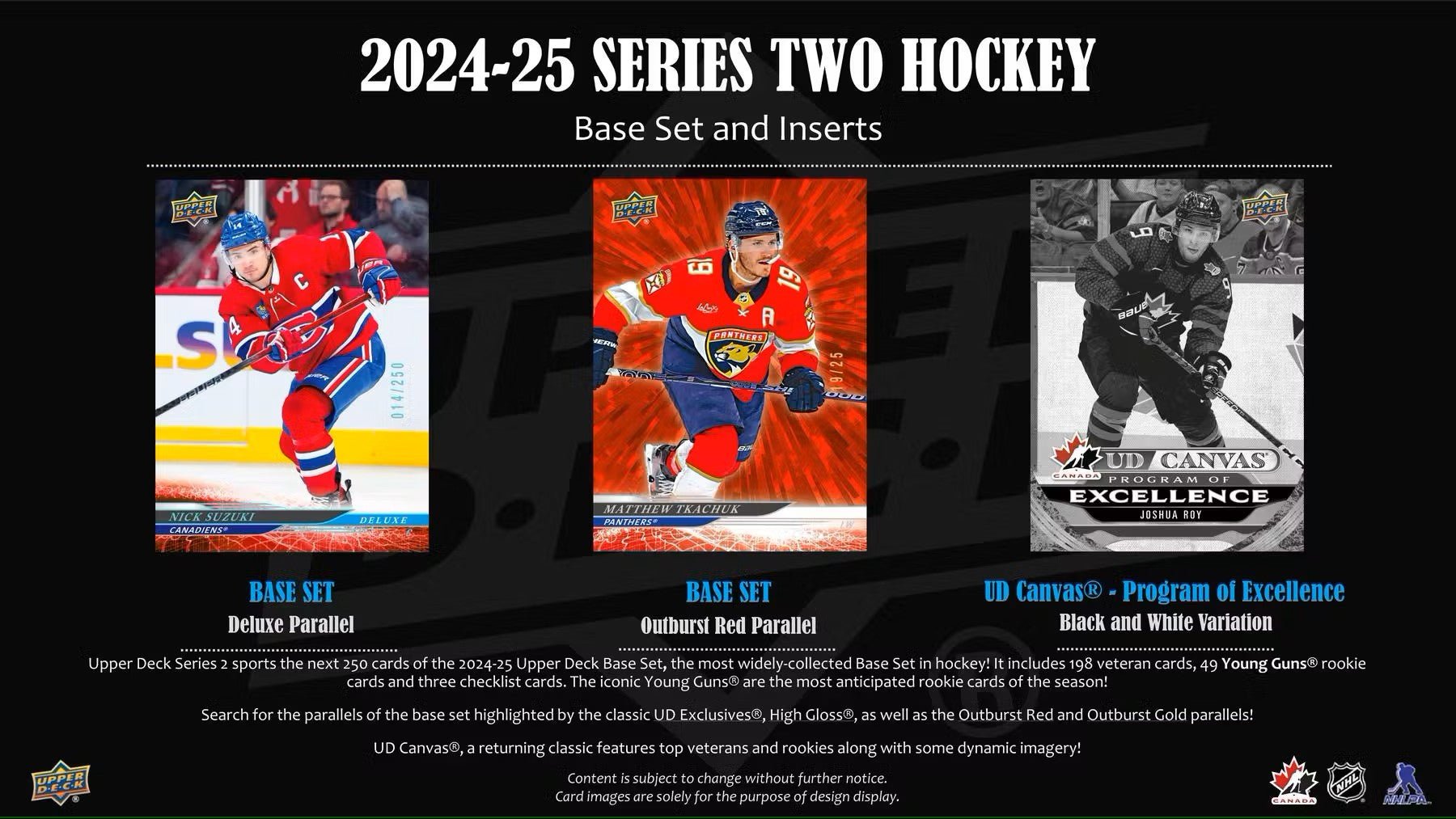2024 - 25 Upper Deck Series 2 Hockey Hobby Box - Columbia Hobby - Sports Card Boxes - Toploaders - Card Savers