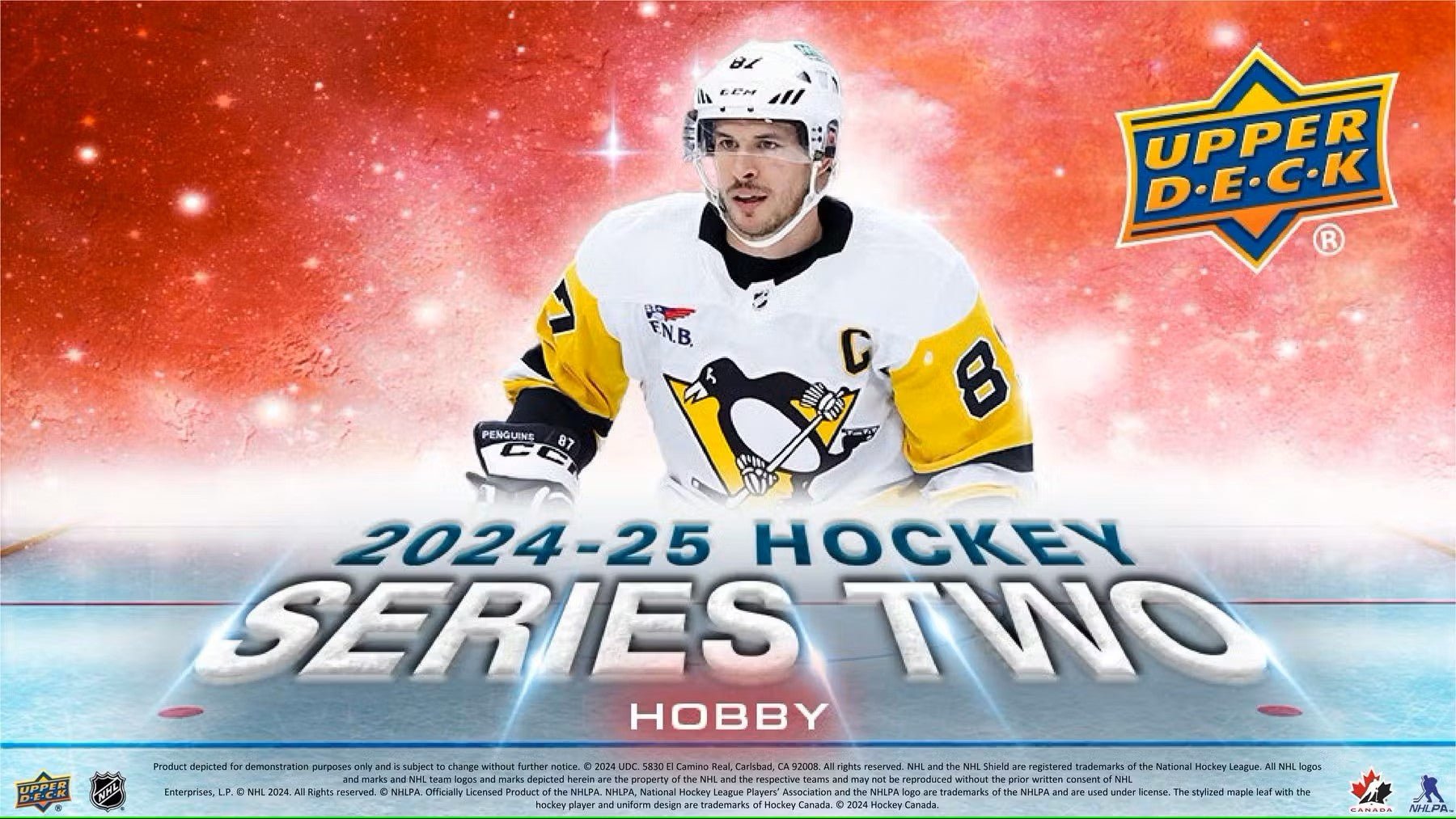 2024 - 25 Upper Deck Series 2 Hockey Hobby Box - Columbia Hobby - Sports Card Boxes - Toploaders - Card Savers