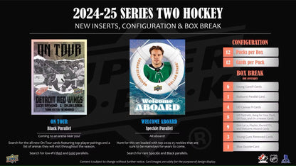 2024 - 25 Upper Deck Series 2 Hockey Hobby Box - Columbia Hobby - Sports Card Boxes - Toploaders - Card Savers